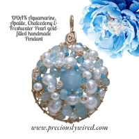 Aquamarine Apatite Chalcedony Pea..
