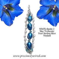Apatite Blue Pearl Sterling Wire ..