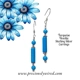 Turquoise Howlite Cylinder Sterling Drop Earrings