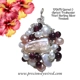 Garnet Apricot Pearl Sterling Silver Oval OOAK P..