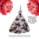 Garnet Pearl Sterling Silver Triangle OOAK Pendant