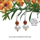 Amber Pearl Sterling Silver Bali Drop Earrings