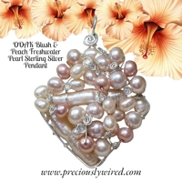 Pearl Blush Peach Sterling Silver..