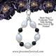 Black Onyx & Pearl Circle of Life Small Sterling..
