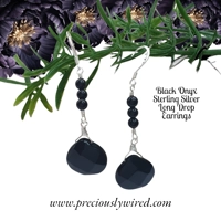 Black Onyx Sterling Silver Long D..