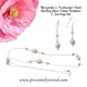 Morganite Pearl Sterling Chain Necklace Earrings..