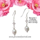 Morganite & White Pearl Sterling Silver Drop Ear..