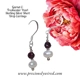 Garnet & Pearl Sterling Short Drop Earrings