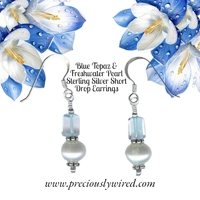 Topaz Blue & Pearl Sterling Short..