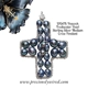 Pearl Peacock Sterling Silver Medium Cross OOAK ..