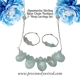 Aquamarine Sterling Chain Necklace Hoop Earrings..
