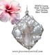 Pearl White Sterling Silver Wire wrapped Diamond..
