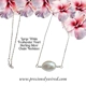 Pearl Large White Sterling Chain Necklace