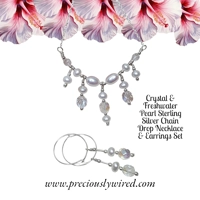 Crystals & Pearls Sterling Chain ..