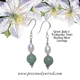 Jade Green Pearl Sterling Short Drop Earrings