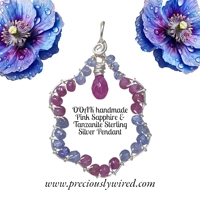 Tanzanite & Pink Sapphire Sterlin..
