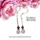 Garnet & Rose Quartz Sterling Drop Earrings