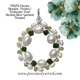 Chrome Diopside Peridot Pearl Sterling Wire Wrap..