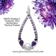 Amethyst Pearl Sterling Silver Wire Wrapped Tear..