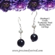 Amethyst & Cream Pearl Sterling Silver Drop Earr..