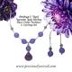Amethyst & Jade Sterling Chain Drop Necklace Ear..