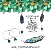 Emerald and Peacock Stick Pearl S..