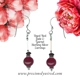 Jade Red Garnet Sterling Drop Earrings
