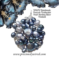 Pearl Peacock Sterling Silver Wir..