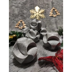 Ezüst gömb függődísz szett (6 db) CSG06022