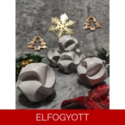 Fehér ekrü gömb függődísz szett (6 db) CSG06020