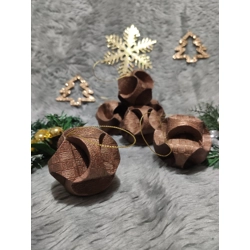 Csokibarna gömb függődísz szett (6 db) CSG06015