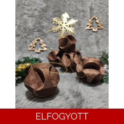 Csokibarna gömb függődísz szett (6 db) CSG06015