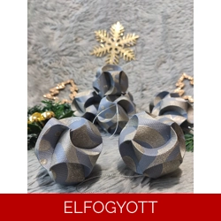 Kék ezüst gömb függődísz szett (8 db) CSG08005