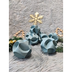 Vízkék gömb függődísz szett (8 db) CSG08004