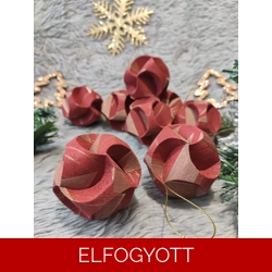 Bordó gömb függődísz szett (8 db) CSG08003