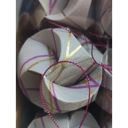 Szürke, magenta, arany gömb függődísz szett (6 db) CSG06005