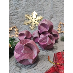 Magenta ezüst gömb függődísz szett (6 db) CSG06002