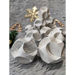 Ekrü ezüst gömb függődísz szett (14 db) CSG14003