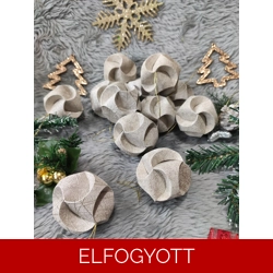 Beige gömb függődísz szett (14 db) CSG14001