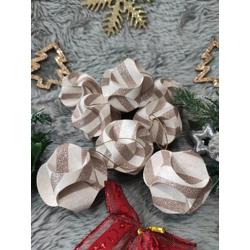 Ekrü rosegold gömb függődísz szett (9 db) CSG09003