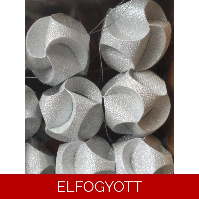 product Image for Csillogós ezüst gömb függődísz szett (9 db) CSG09002