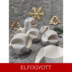 Csillogós fehér gömb függődísz szett (8 db) CSG08006