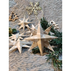 5 darabos beige bársony bevonatú csillag szett STB05002