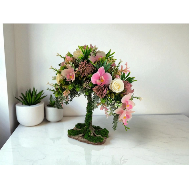 Additional Image for Kisfejű Orchideás Életfa Asztaldísz