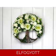 Nagyméretű életfa ajtódísz, tavirózsás nyári dekoráció KPEF015