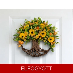 Életfa kopogtató – Nyári napsugár sárga virágokkal KPEF017