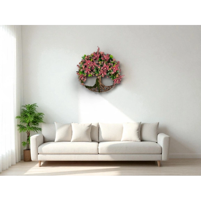 Additional Image for Életfa kopogtató – Csónakorchideás, burgundi vörös árnyalatban KPEF018