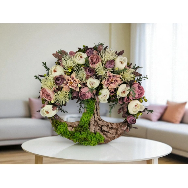 product Image for Életfa kopogtató – Mályvarózsa árnyalatban, romantikus nyári hangulattal KPEF019