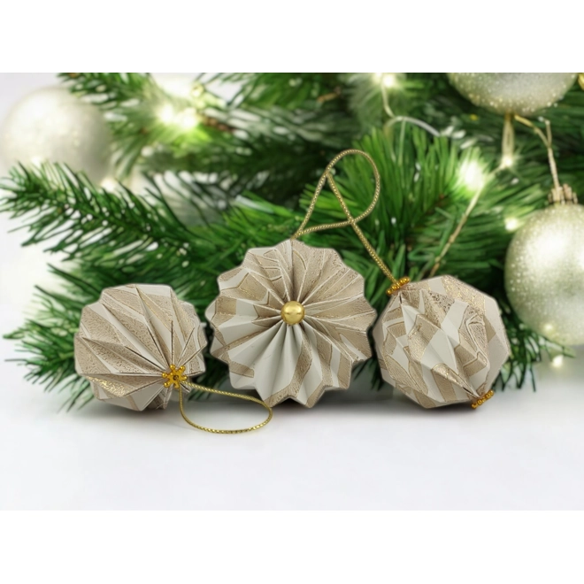 product Image for 12 darabos fehér, arany színű karácsonyfadísz szett LNTAR015