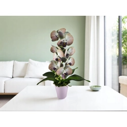 Lilás cirmos nagyméretű egyszálas élethű orchidea OR119LI